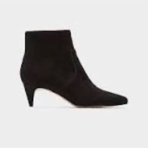 Express Black Faux Suede Kitten Heel Booties - New - 9